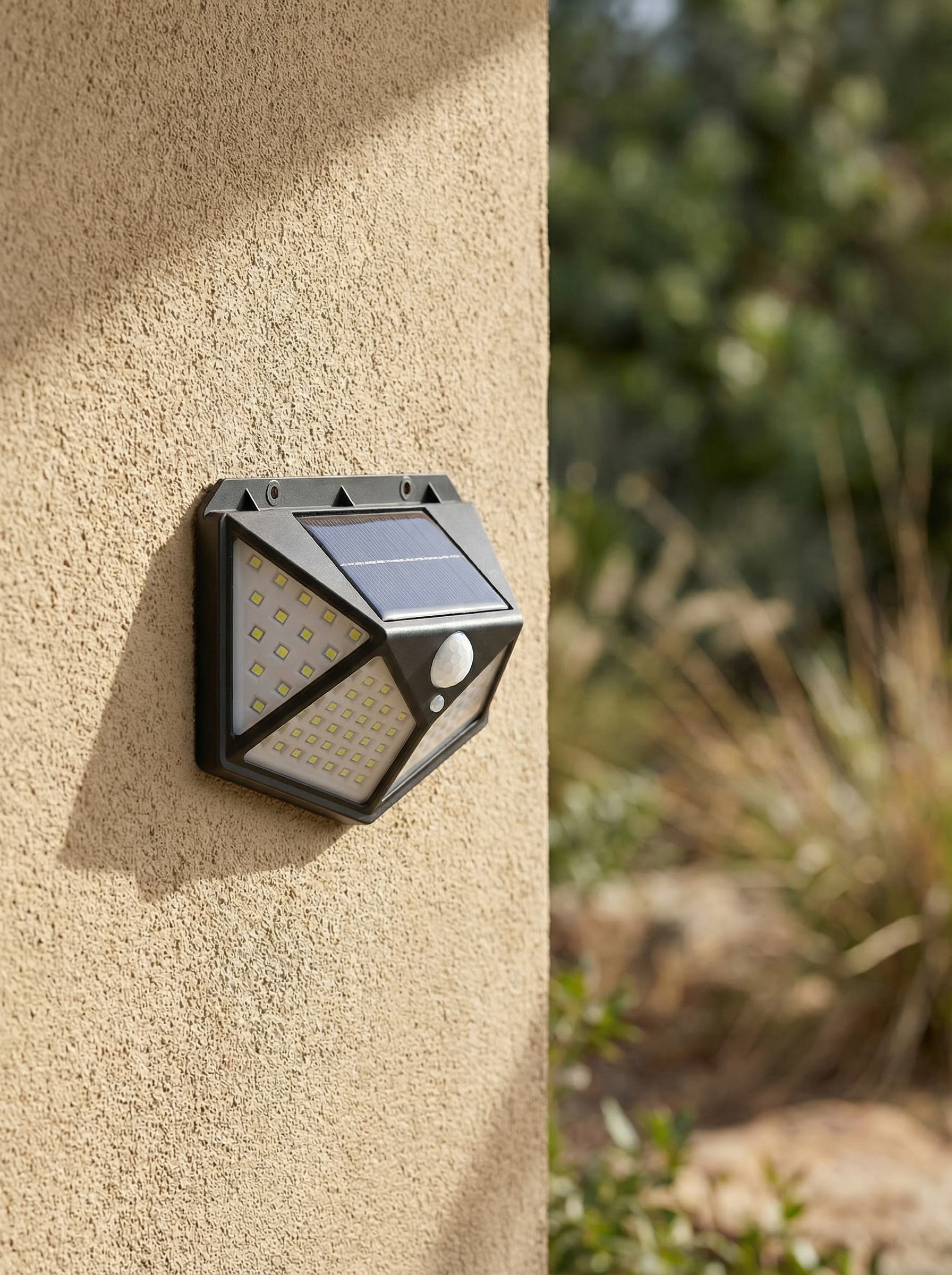 Solar motion sensor light