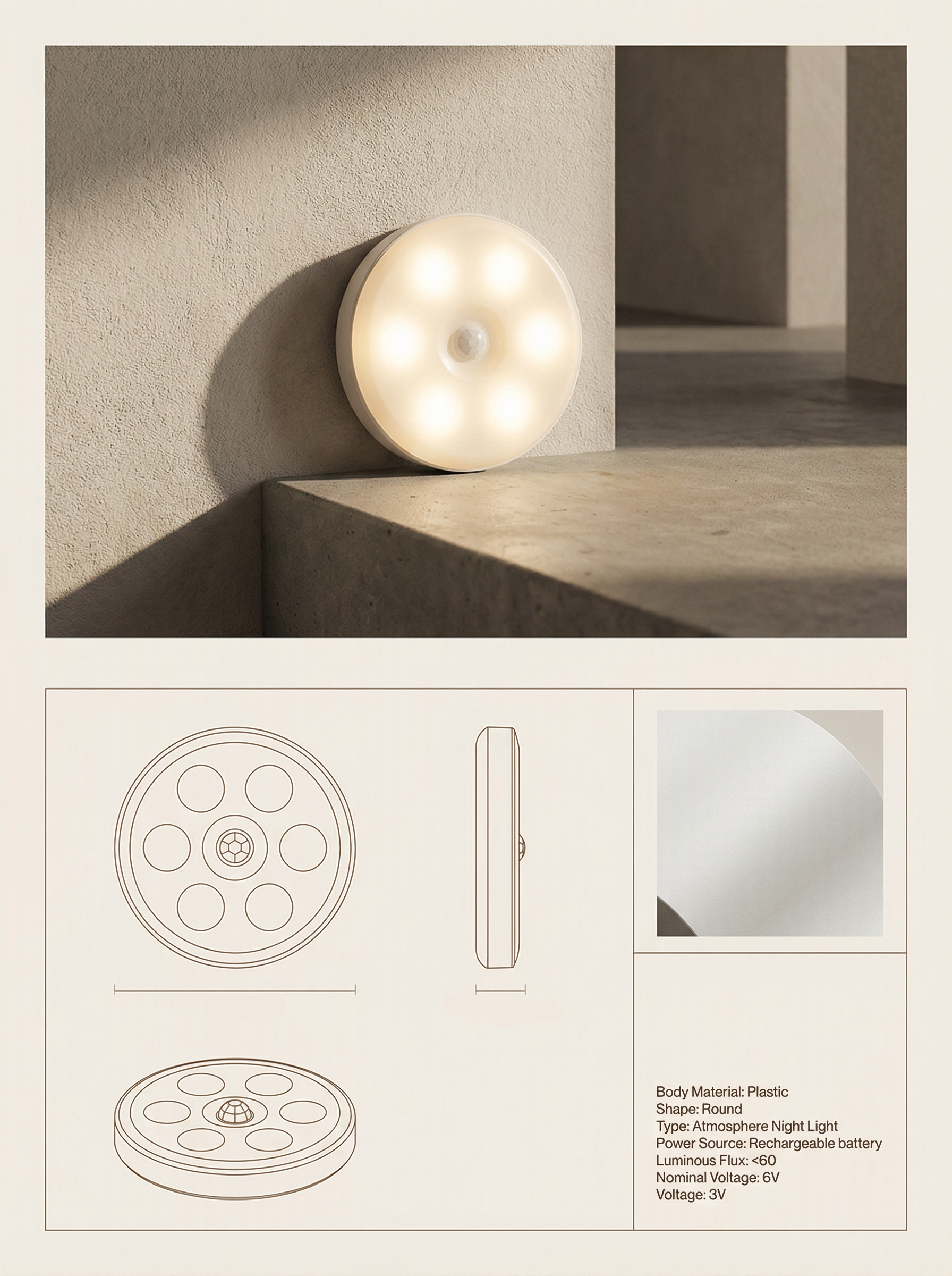 Glow guard night lamp